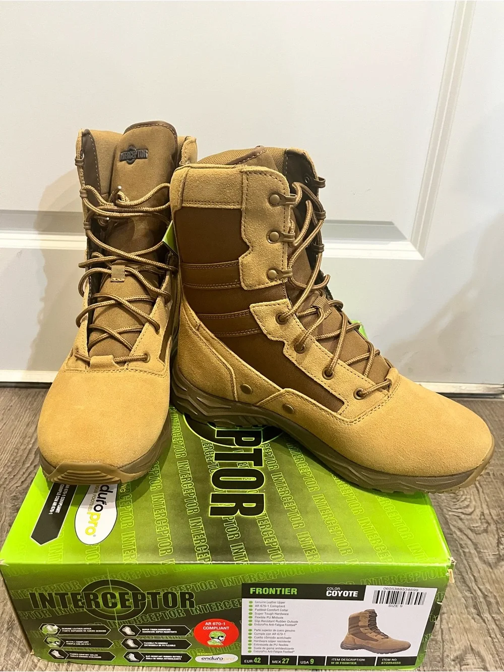 Interceptor Tactical Men's Tan Boots